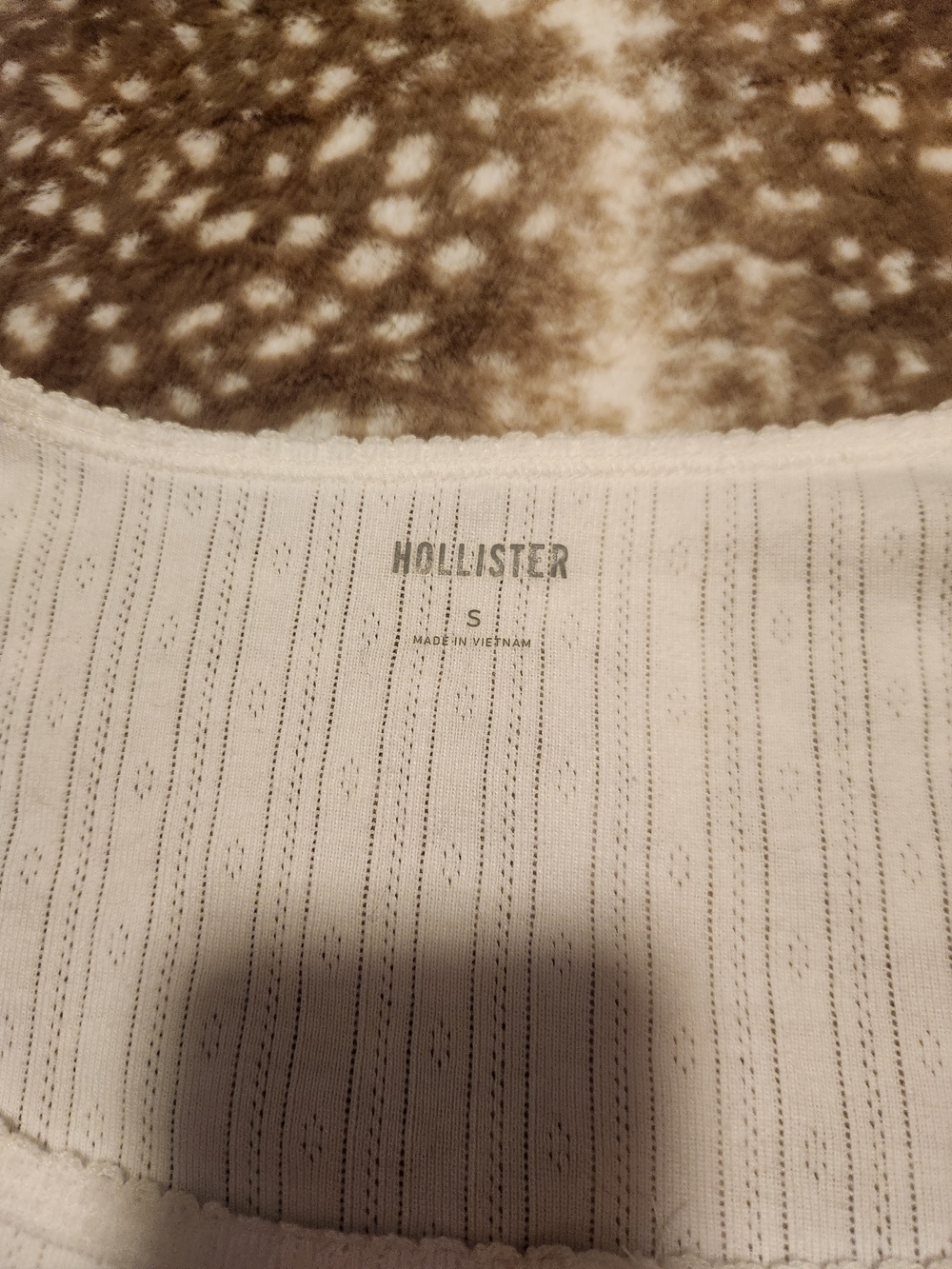Hollister white button up short sleeve square neck top - Picture 10 of 10